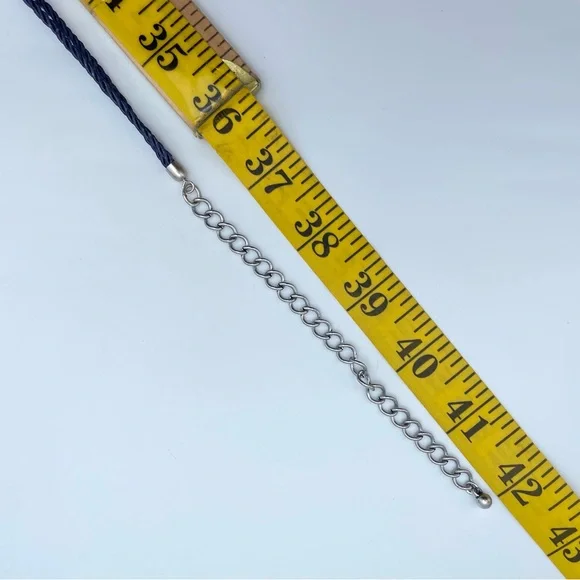 Chico’s Statement Necklace Blue Resin Beads Purple Floral Accents - Picture 7 of 7